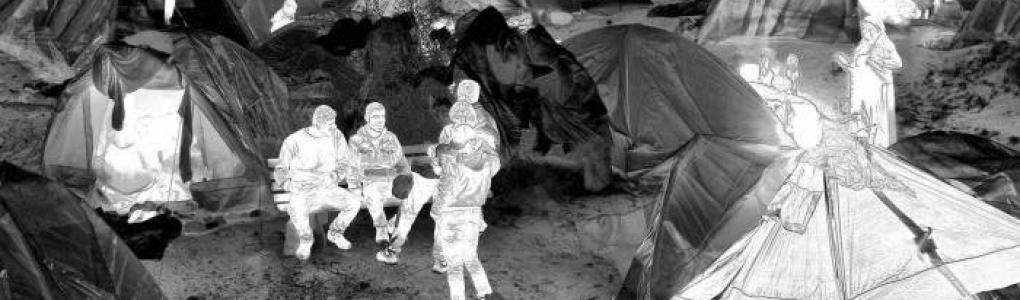 Detail of 'Idomeni' (2016), from the series Heat Maps by Richard Mosse Detail of 'Idomeni' (2016), from the Heat Maps by Richard Mosse © Richard Mosse/Prix Pictet 2017