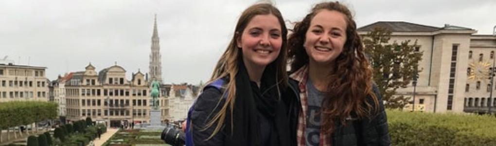 two students in Brussels (UCEAP)