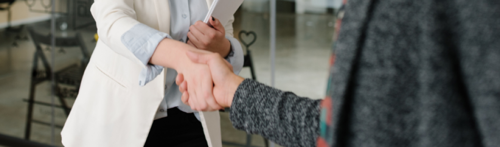 Two people shaking hands